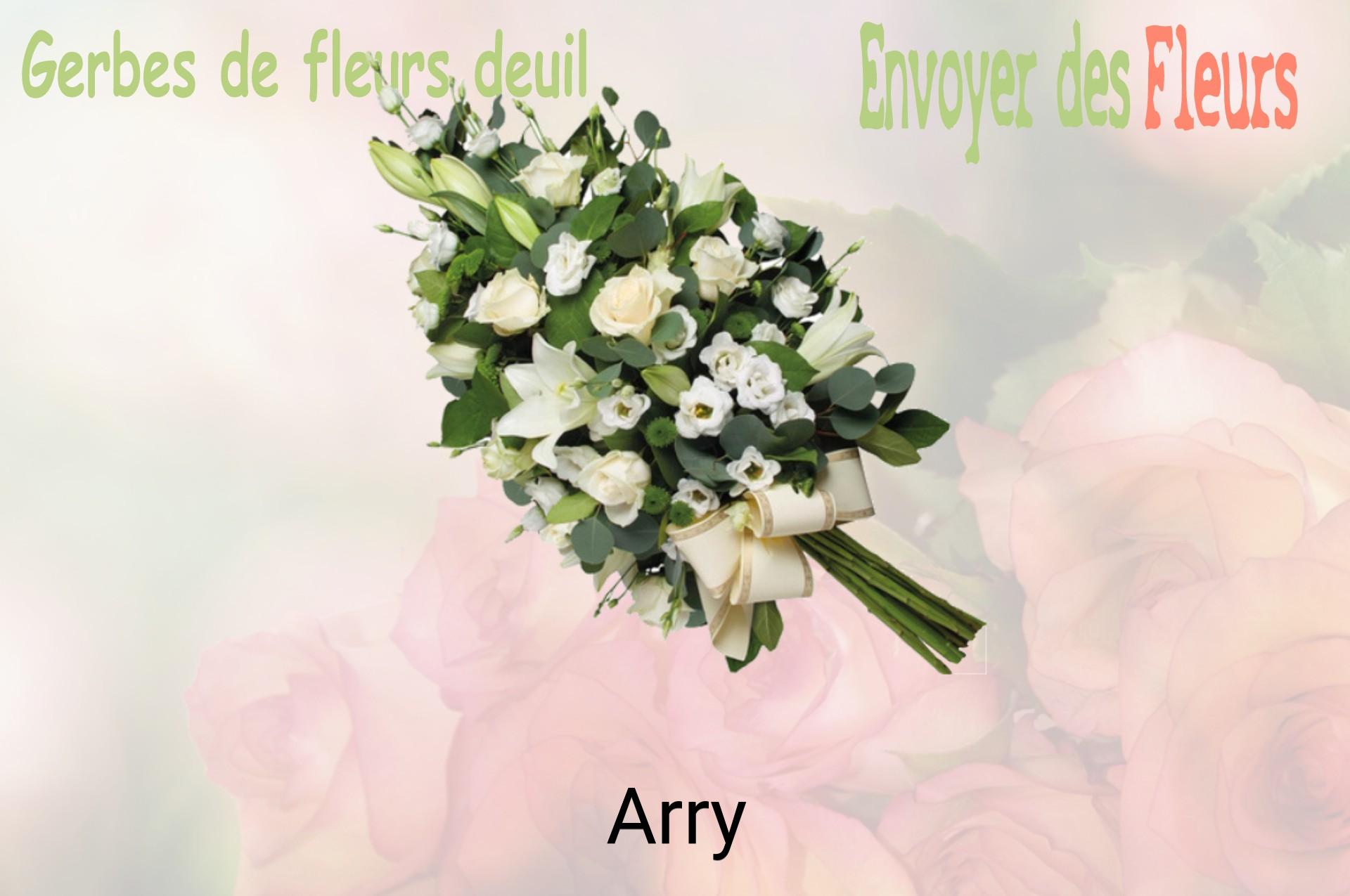 Gerbe de fleurs de deuil livrée à Arry